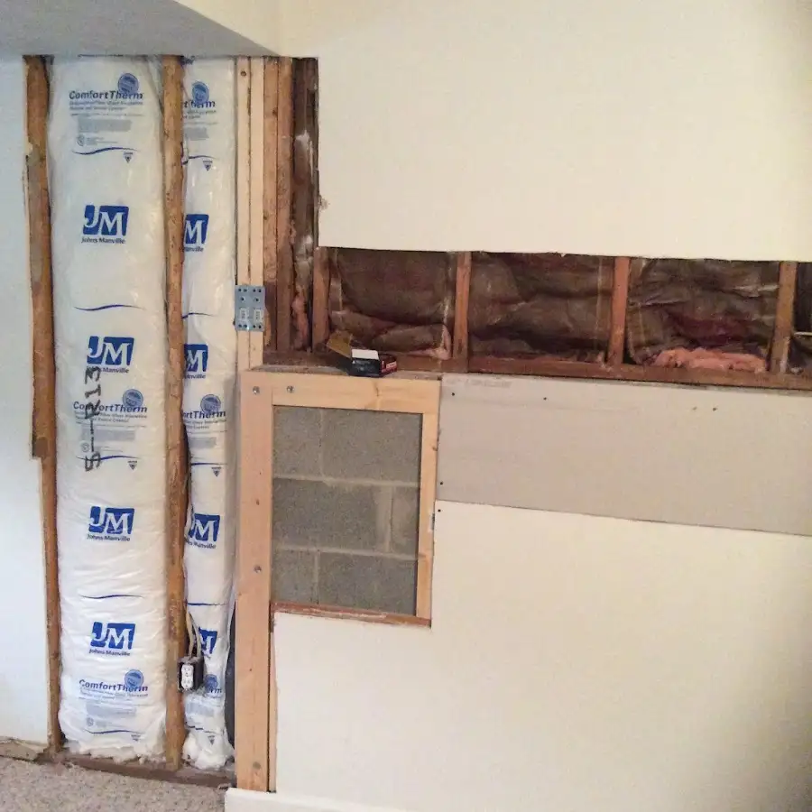 Wall insulation replacement during Odor Removal & Deodorization in Lake Arrowhead